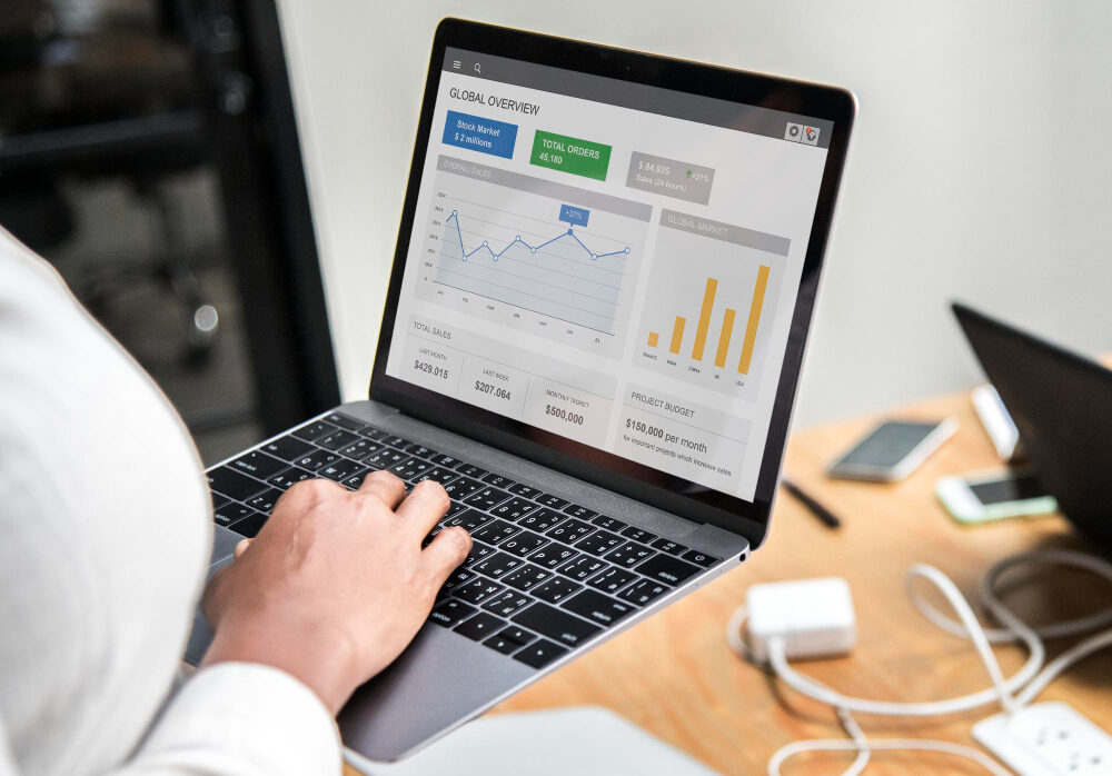 notebook com com graficos de dados
