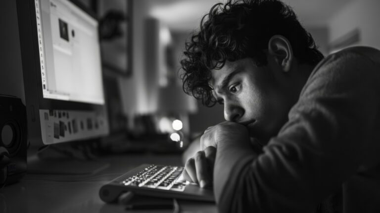 homen esperando site carregar