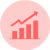 ícone de gráfico em crescimento