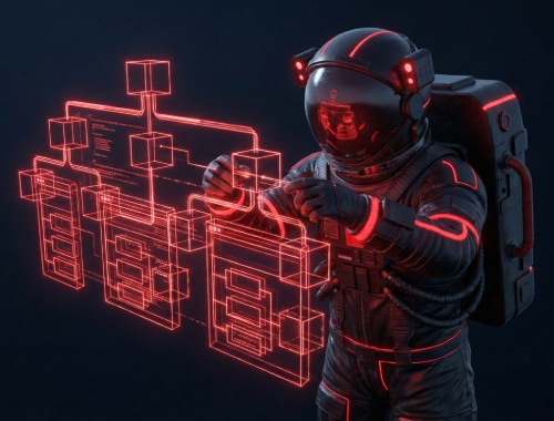 astronauta criando fluxograma